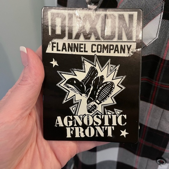 Dixxon Women's flannel. Agnostic front collaboration Size xl. Nwt - Picture 2 of 5